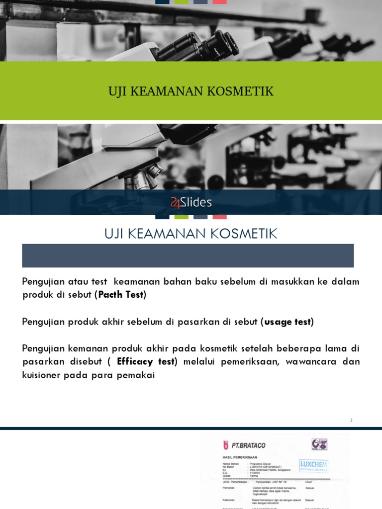 Uji Keamanan Kosmetik dan Patch Test | PDF | Pengembangan Diri