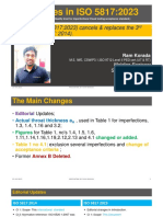 Changes in ISO 5817
