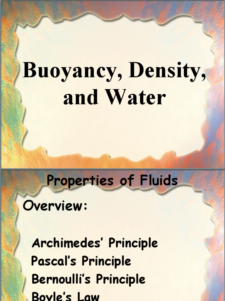 Buoyancy, Density, and Water | PDF | Buoyancy | Pressure
