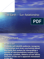 The Earth - Sun Relationship