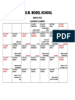 March 2023 Academic Planner