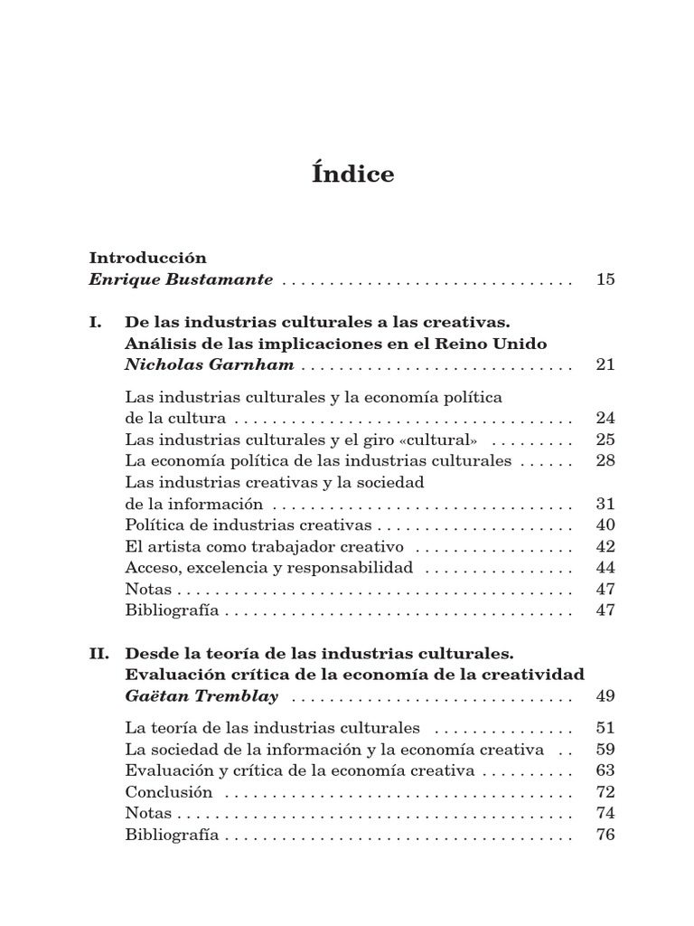 Economía y Políticas de Industrias Creativas | PDF | Economias