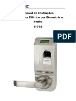 Manual-Fechadura Biotec Biometrica S-798 PDF