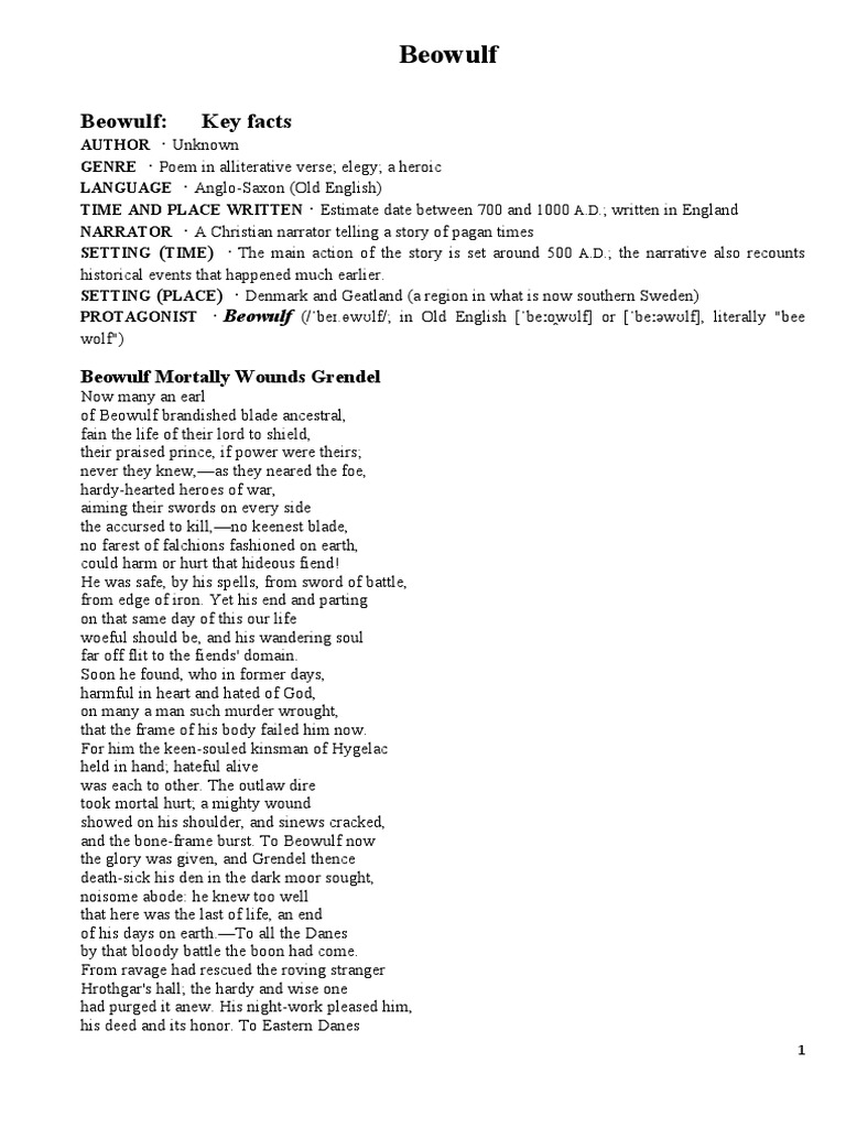 Master Beowulf Arrange The Events Perfectly - plihogv