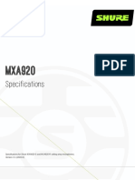 Shure MXA920 Spec Sheet - EN