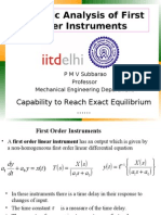 Dynamic Analysis of First Order Instruments: Capability To Reach Exact Equilibrium