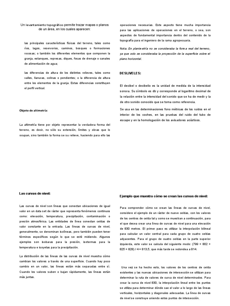Topografia VIIII | PDF | Topografía | Decibel