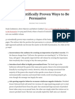 Scientifically Proven Ways To Be Persuasive