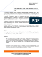 Proyecto-Criterios Especificos para La Operación Del Archivo de La AFSEDF