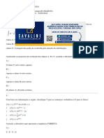 Avaliação I - Cálculo Diferencial e Integral II - Uniasselvi