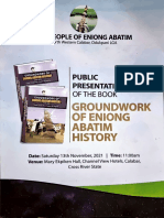 Public Presentation of The Book: Groundwork of Eniong Abatim History