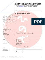 Formulir Pendaftaran LPK HINODE (2021)