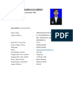 Curriculum Vitae - Mohamad Hanif Priambudi