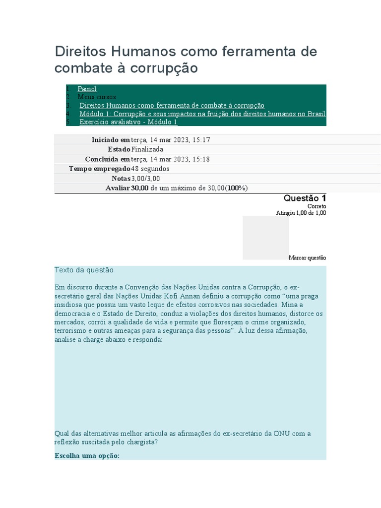 Direitos Humanos e Corrupção no Brasil | PDF | Corrupção | Nações Unidas