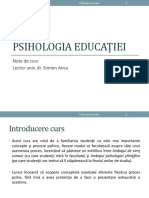 Psihologia Educației - Note de Curs - Simion
