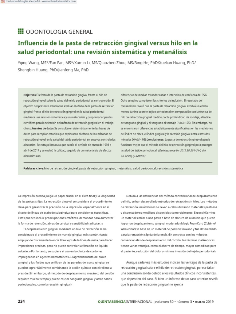 INFLUENCE OG GINGIVAL RETRACTION PASTE VERSUS CORD ON PERIODONTAL