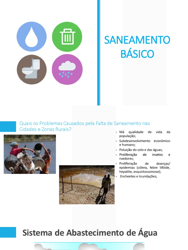 Aula 3 - Noções de Saneamento Básico | PDF | Enchente | Engenharia Civil