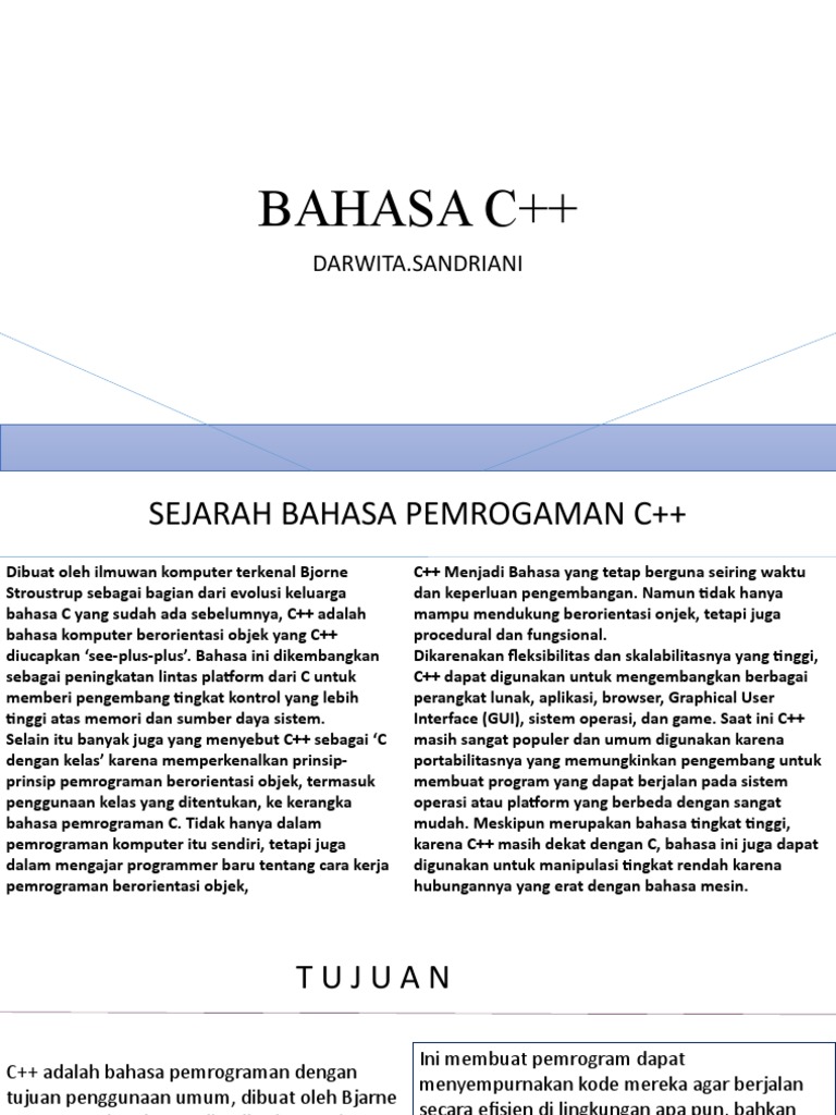 C++: Bahasa Pemrograman Serbaguna | PDF