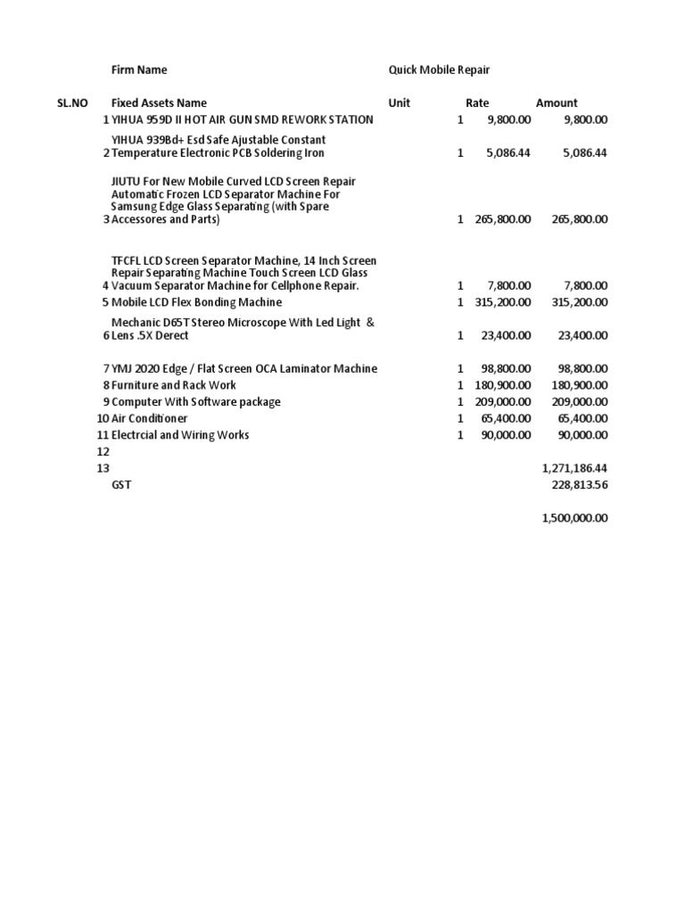 Quick Mobile Repair PDF