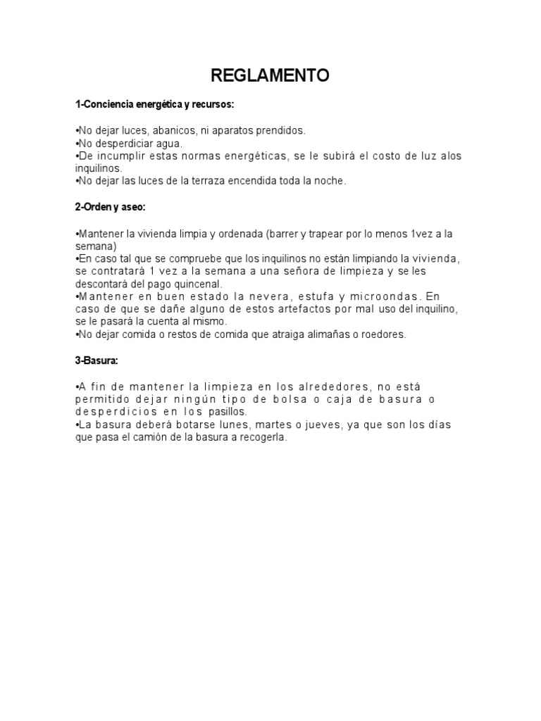 REGLAMENTO | PDF