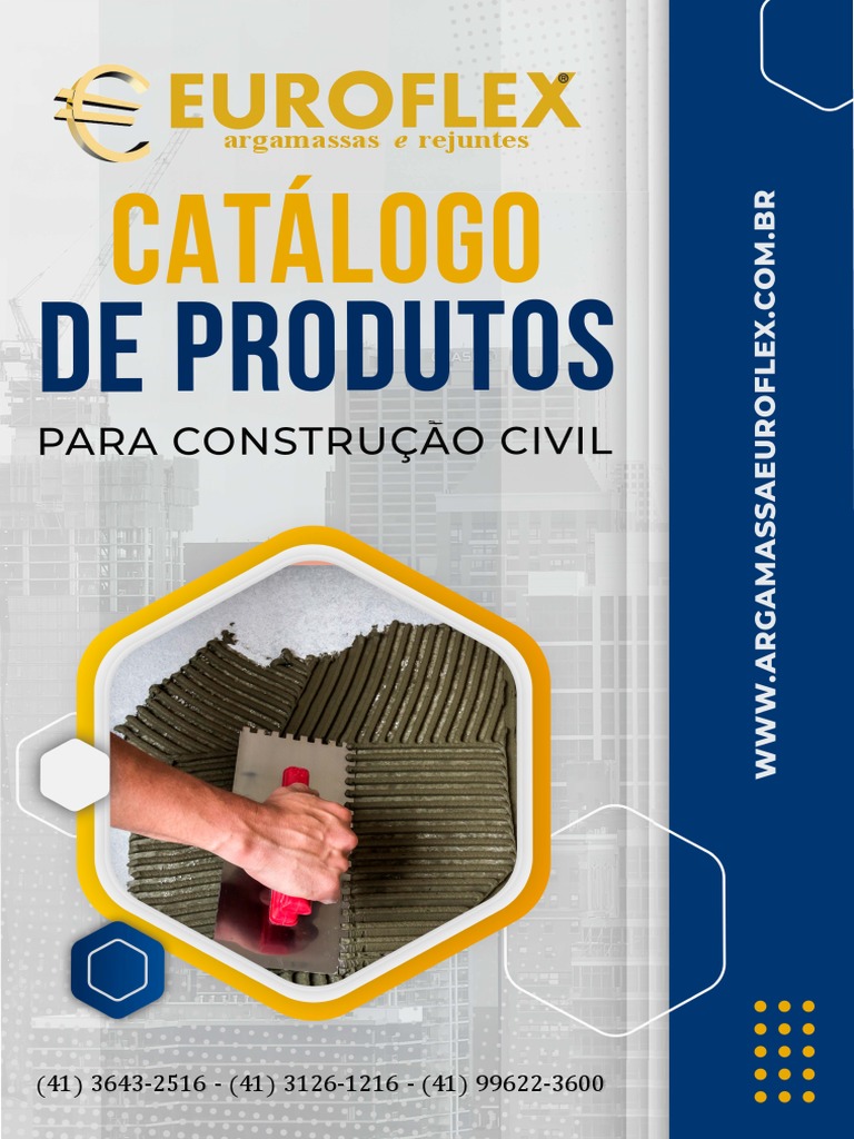 Argamassas e Rejuntes Euroflex | PDF | Argamassa (alvenaria) | Concreto