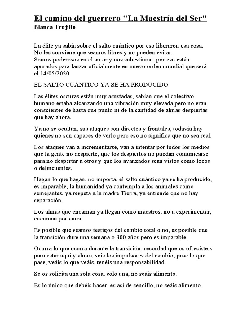 El Camino Del Guerrero - El Salto Cuántico | PDF | Amor