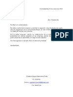 Carta de Presentacion y CV (PASANTIA) PDF