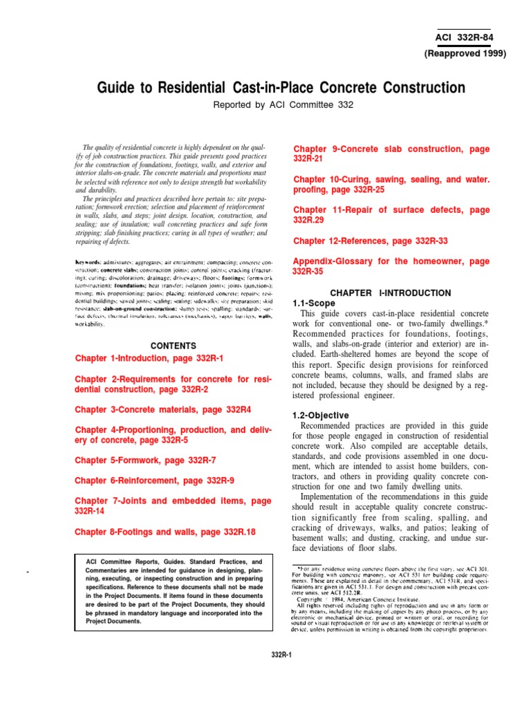332R 84 PDF | PDF | Concrete | Cement
