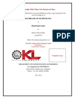 Intership Report Final Reportformat Model