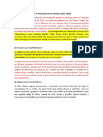 Reforma - Partido Liberal - Retorno de Bolivar