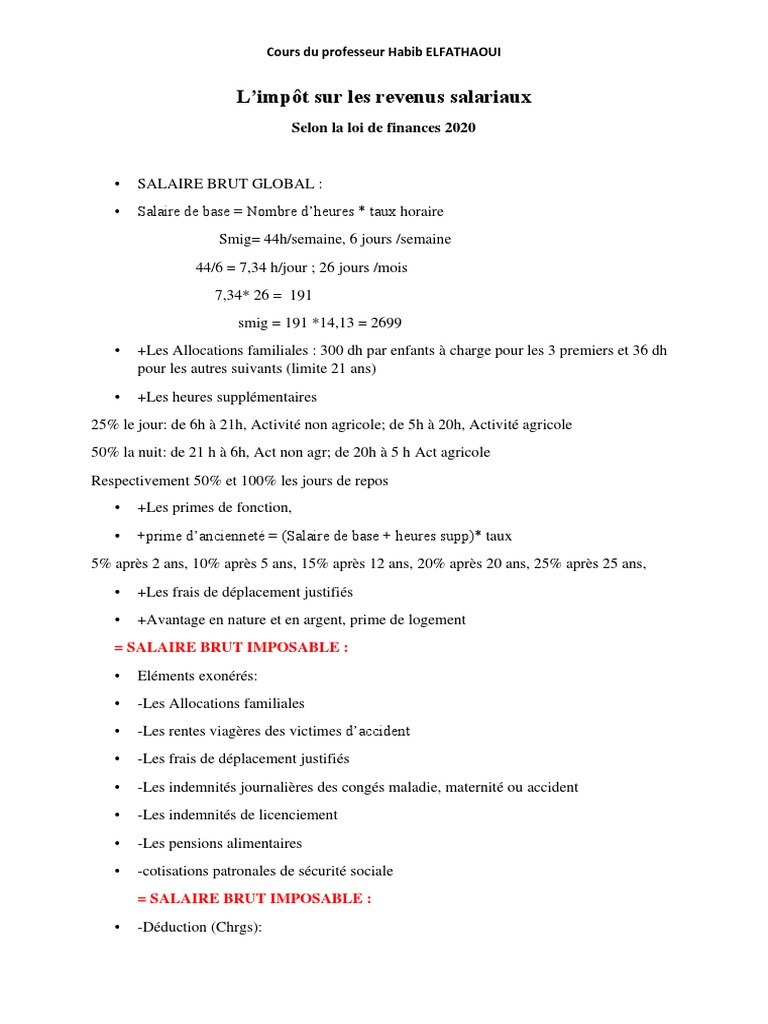 Guide sur l'impôt sur les revenus salariaux | PDF | Impôt sur le revenu ...