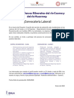 ¡Convocatoria Laboral!: Proyecto Defensas Ribereñas Del Río Casma y Del Río Huarmey