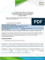 Guía de Actividades y Rúbrica de Evaluación - Unidad 1 - Fase 2 - Diagnóstico de Impactos Del Desarrollo.