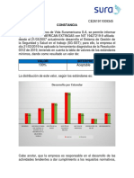 Certificado de Estandanres SG SST