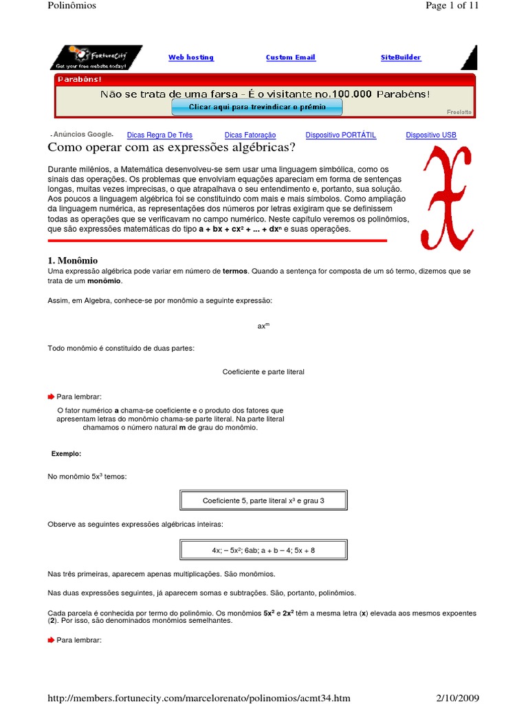 FATORA O DE POLINOMIOS visual data 3