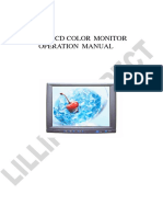 TFT LCD Color Monitor Operation Manual