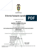 Certificado SENA operaciones básicas mecánica banco 40 horas