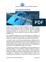 Taller Seguridad Informática: Institución Educativa Santa Teresa Área de Tecnología E Informática