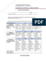 Rubrica Del Portafolio Estudiantil