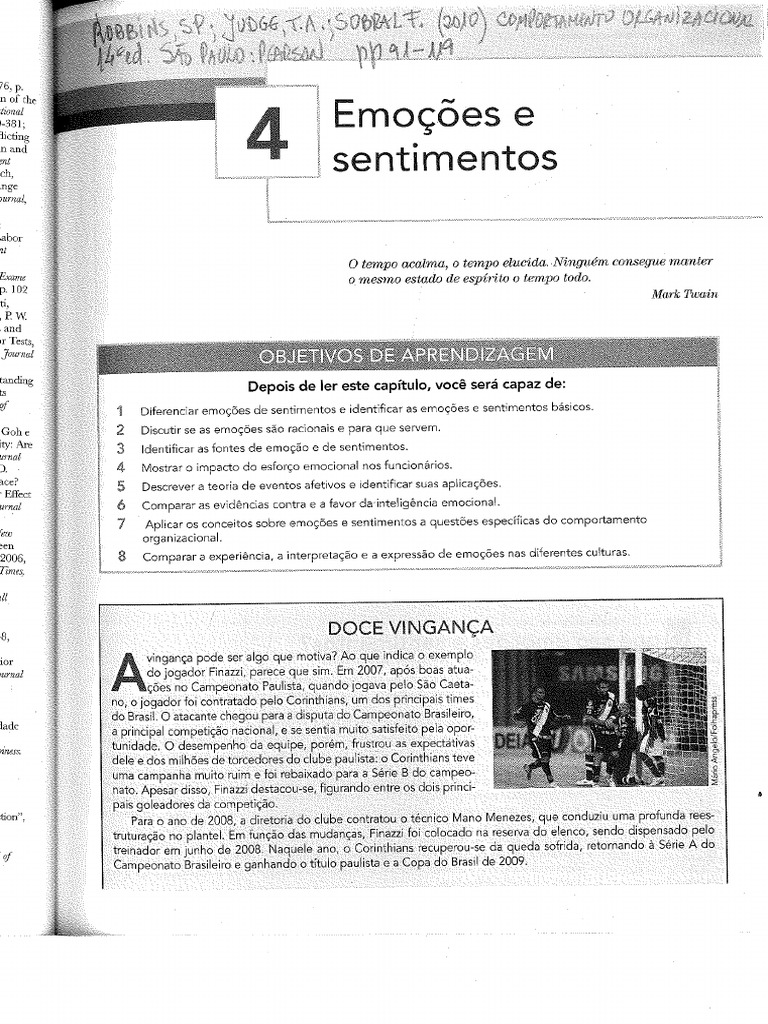 Texto 05 Cap. 4 Emoçoes e Sentimentos PDF | PDF