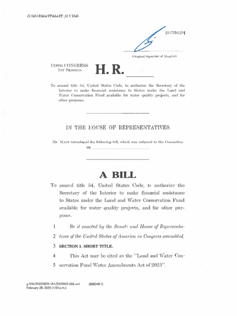 Land and Water Conservation Fund Amendments Act PDF