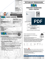 Manualbook Rsa Chest Freezer Model CF-110, CF-160, CF-210, CF-310 PDF