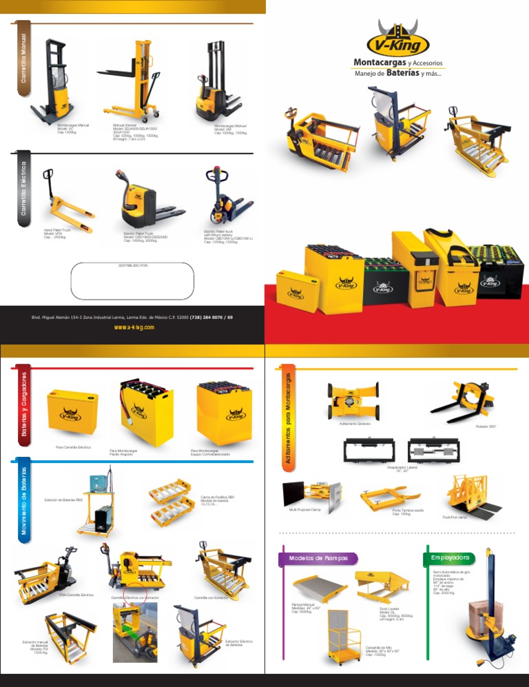 Equipos de Manejo de Materiales V-King | PDF | Máquina elevadora ...