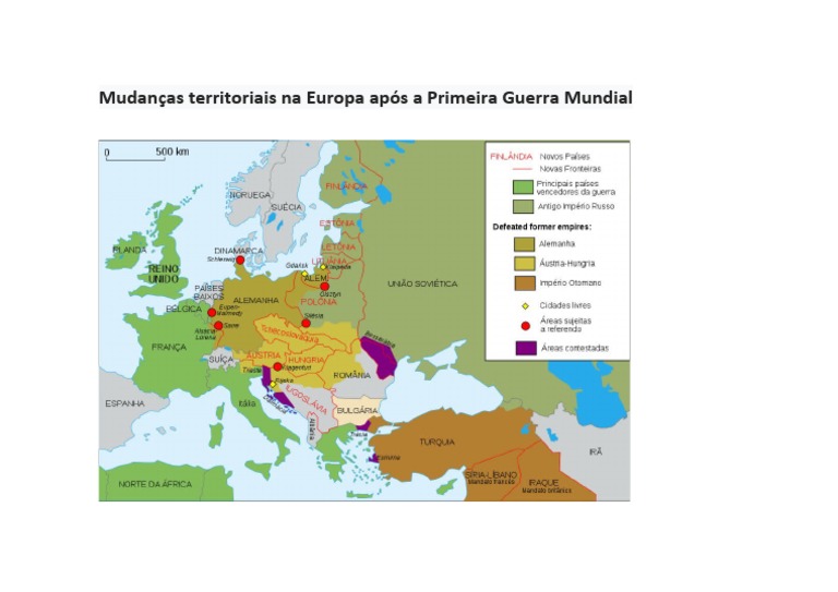 Mudanças Territoriais Na Europa Após A Primeira Guerra Mundial | PDF