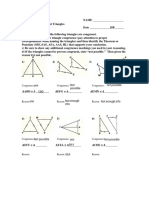 Congruent Triangles Practice