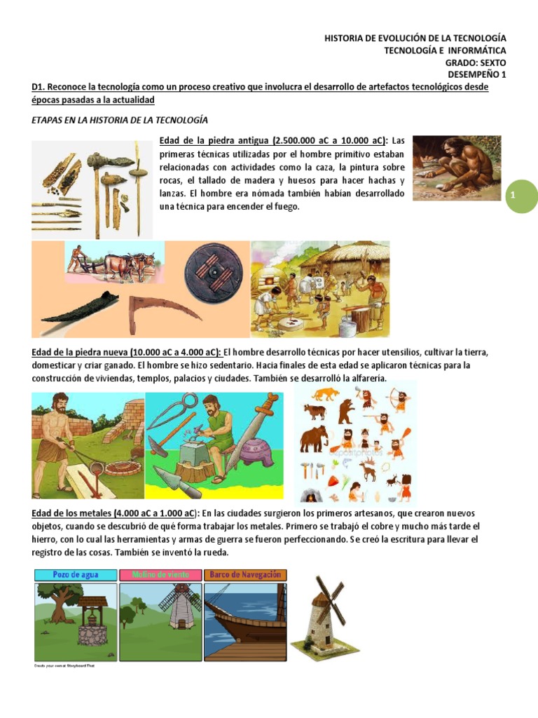 d1 Act 2 y 3 GUIA EVOLUCION TECNOLOGIA PDF Ciencias fisicas