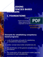 Stablishing competency based programs. Foundations 