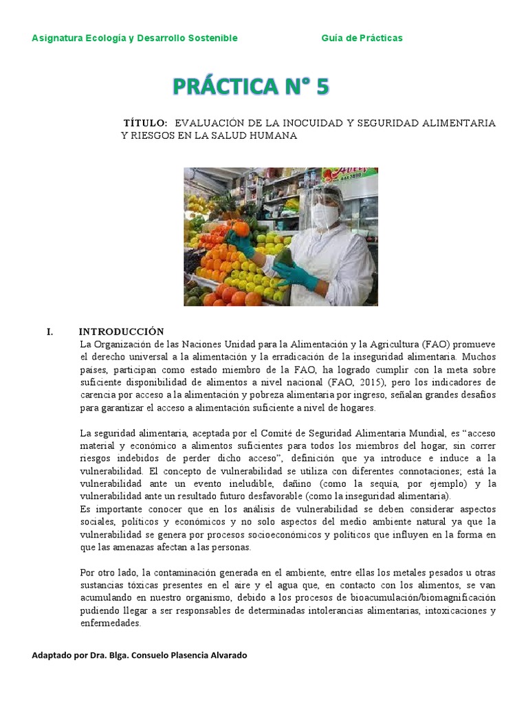 Seguridad Alimentaria y Salud | PDF | Análisis de Riesgo y Puntos ...