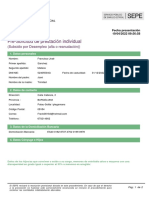 Pre-Solicitud de Prestación Individual: (Subsidio Por Desempleo (Alta o Reanudación) )