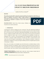 Renda Básica À Luz Das Propostas de Eduardo Suplicy e Milton Friedman